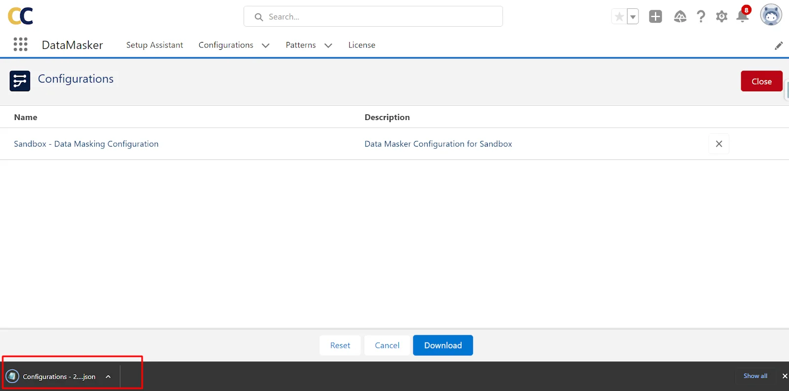 Configuration file ready
