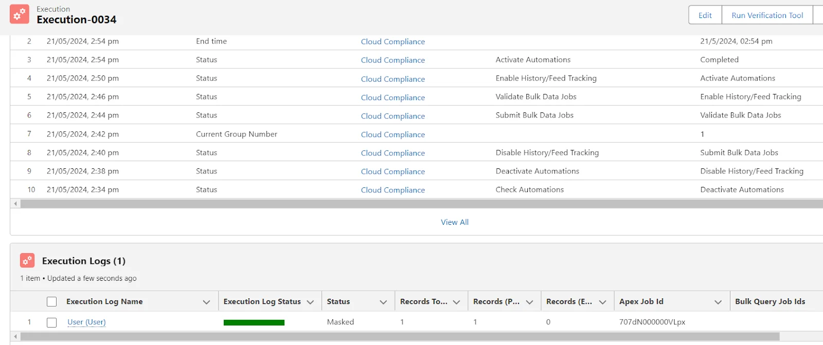 Field masking settings for last name in Salesforce DataMasker.