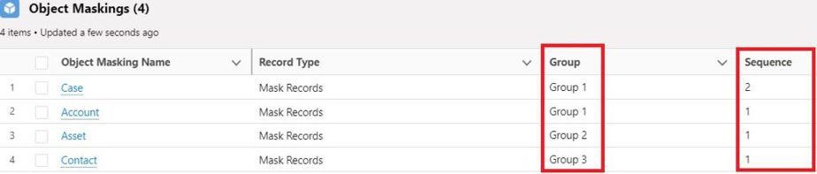 Field Masking configurations