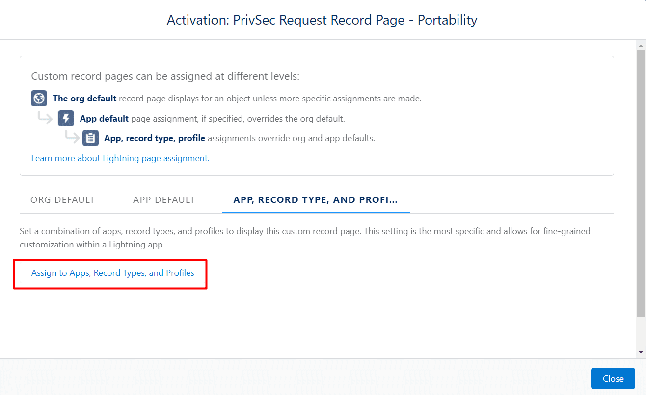 Select System Administrator profile for assignment