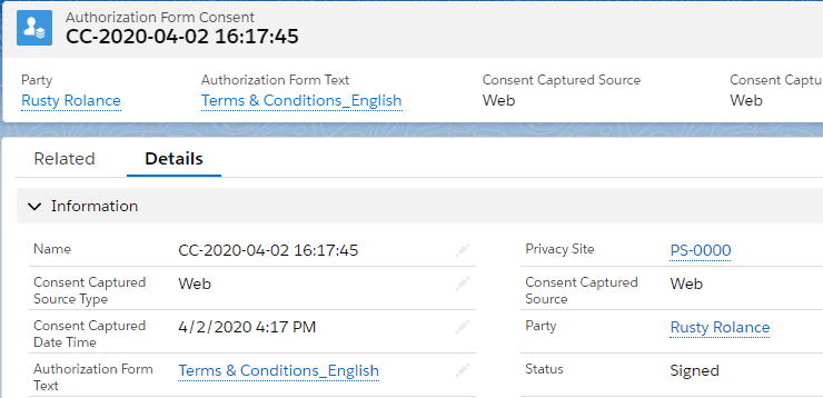 REST API Authorization Form Consent Creation Cloud Compliance 11