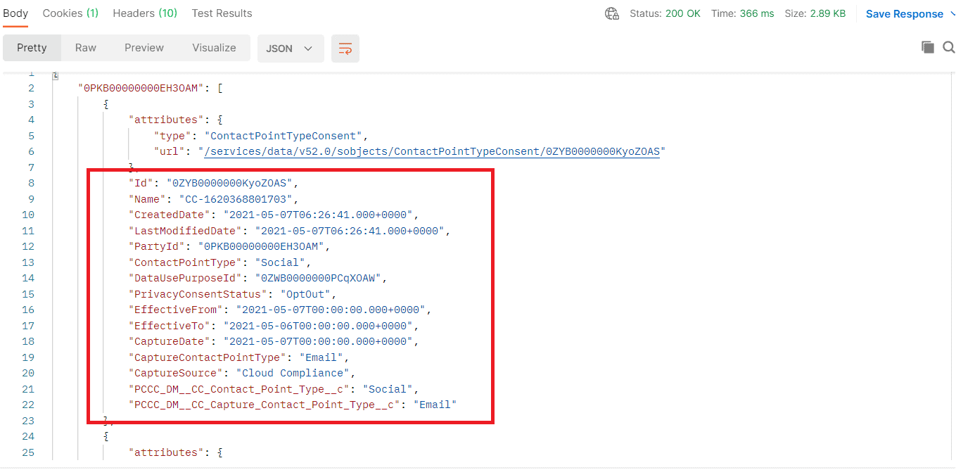 REST API Consent Retrieval Cloud Compliance 8