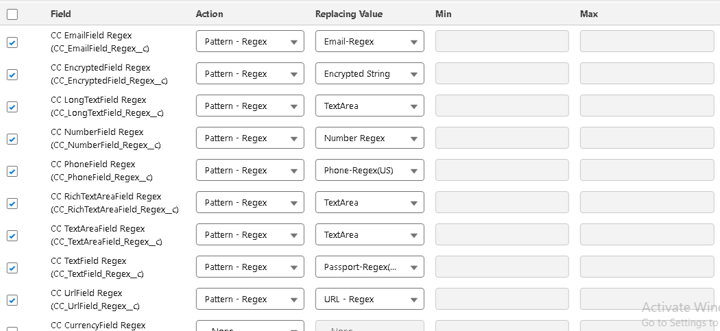 Random Value field masking