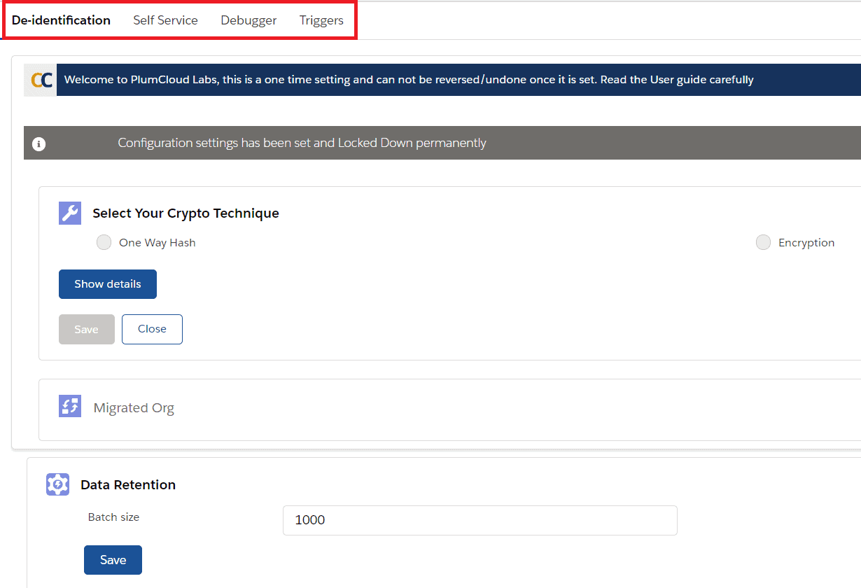Open Configuration window