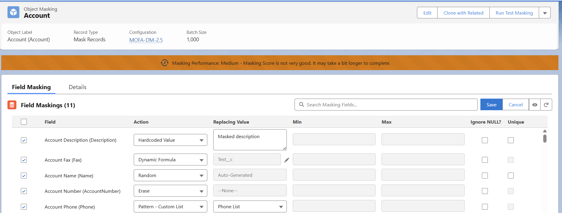 Yellow performance banner